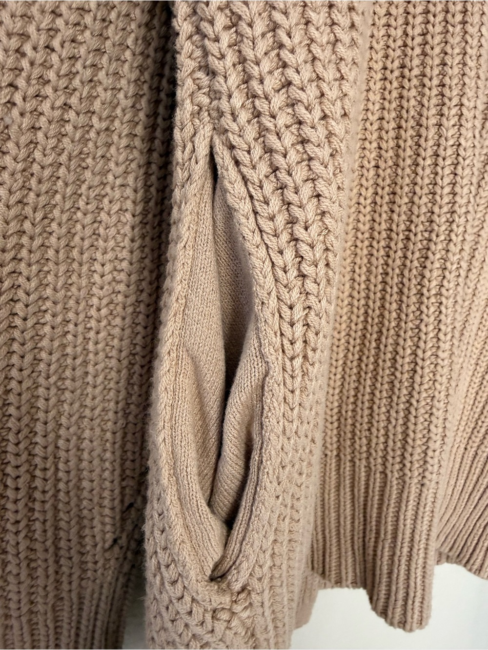Free People Taupe Chunky Collared Button Cardigan - Picture 8 of 11